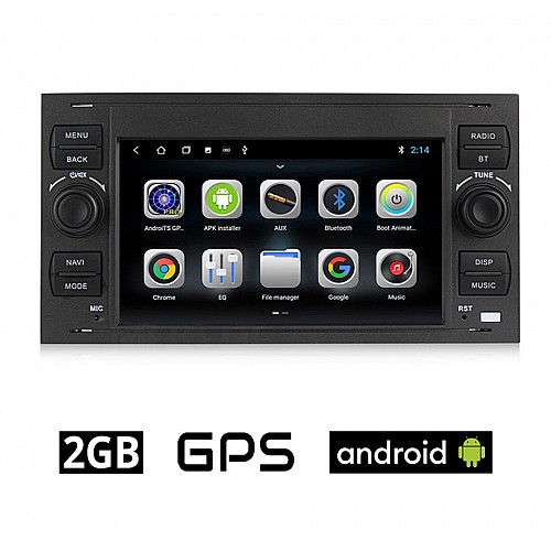 FORD TRANSIT (2007-2013) Android οθόνη αυτοκίνητου 2GB με GPS WI-FI DSP (ηχοσύστημα αφής 7" ιντσών OEM Youtube Playstore MP3 USB Radio Bluetooth 4x60W Mirrorlink εργοστασιακού τύπου, μαύρο) FO63