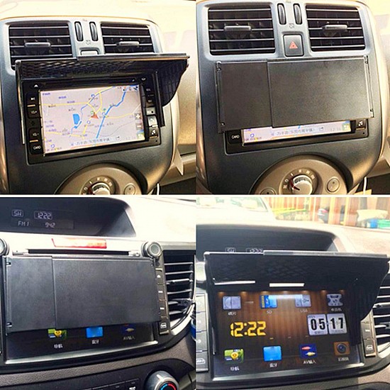 Αντηλιακό σκίαστρο για οθόνες αυτοκινήτου από 7 εως και 10 ιντσών (universal 9 Android 2-DIN αντιανακλαστικό 1-DIN ηχοσύστημα αμαξιού ραδιόφωνο GPS εργοστασιακού τύπου mp5 multimedia σκιά ήλιος προστασία oem universal σκίαση) #1386