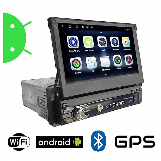 Android (2GB) αναδιπλούμενη οθόνη 7 ιντσών με GPS (ηχοσύστημα αυτοκινήτου WI-FI Youtube USB 1DIN MP3 MP5 Bluetooth Mirrorlink 4x60W Universal) 9801A2