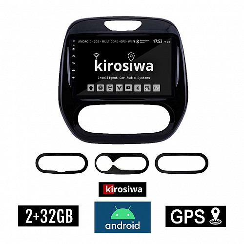 KIROSIWA 2+32GB RENAULT CAPTUR (μετά το 2013) Android οθόνη αυτοκίνητου 2GB με GPS WI-FI (ηχοσύστημα αφής 9" ιντσών OEM Youtube Playstore MP3 USB Radio Bluetooth Mirrorlink εργοστασιακή, 4x60W, AUX) KLS-8041