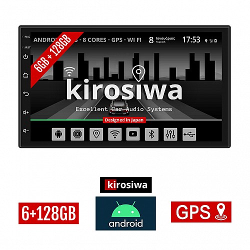 KIROSIWA 6+128GB VOLKSWAGEN BORA (1999-2005) Android οθόνη αυτοκίνητου 6GB με GPS WI-FI (ηχοσύστημα αφής 7" ιντσών OEM Youtube Playstore MP3 USB Radio Bluetooth Mirrorlink DSP Apple Carplay Android Auto 4G SIM card 4x60W, AUX)