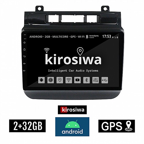 KIROSIWA 2+32GB Volkswagen TOUAREG (μετά το 2012) Android οθόνη αυτοκίνητου 2GB με GPS WI-FI (VW ηχοσύστημα αφής 9" ιντσών OEM Youtube Playstore MP3 USB Radio Bluetooth Mirrorlink εργοστασιακή, 4x60W, AUX) RX-9753