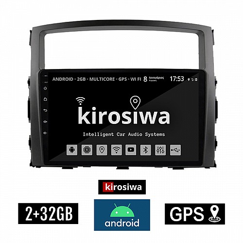 KIROSIWA 2+32GB MITSUBISHI PAJERO (2006 - 2013) Android οθόνη αυτοκίνητου 2GB με GPS WI-FI (ηχοσύστημα αφής 9" ιντσών OEM Youtube Playstore MP3 USB Radio Bluetooth Mirrorlink εργοστασιακή, 4x60W, AUX) DX-71327