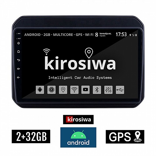 KIROSIWA 2+32GB SUZUKI IGNIS (μετά το 2016) Android οθόνη αυτοκίνητου 2GB με GPS WI-FI (ηχοσύστημα αφής 9" ιντσών OEM Youtube Playstore MP3 USB Radio Bluetooth Mirrorlink εργοστασιακή, AUX, 4x60W) DX-71348