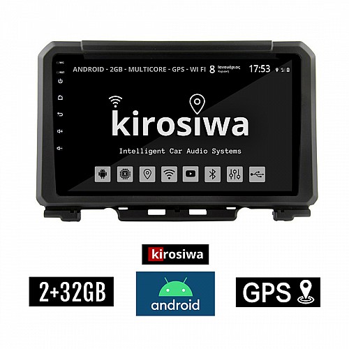 KIROSIWA 2+32GB SUZUKI JIMNY (μετά το 2018) Android οθόνη αυτοκίνητου 2GB με GPS WI-FI (ηχοσύστημα αφής 9" ιντσών OEM Youtube Playstore MP3 USB Radio Bluetooth Mirrorlink εργοστασιακή, AUX, 4x60W) DX-71349