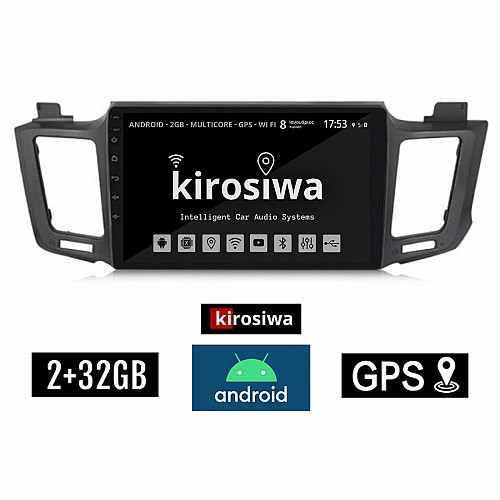 KIROSIWA 2+32GB TOYOTA RAV4 (2013 - 2019) Android οθόνη αυτοκίνητου 2GB με GPS WI-FI (ηχοσύστημα αφής 10" ιντσών OEM RAV 4 Youtube Playstore MP3 USB Radio Bluetooth Mirrorlink εργοστασιακή, 4 x 60W) CR-3832