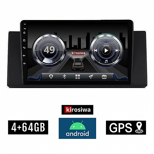 KIROSIWA 4+64GB BMW X5 E53 (1999 - 2006) Android οθόνη αυτοκίνητου 4GB με GPS WI-FI (ηχοσύστημα αφής 9" ιντσών OEM Youtube Playstore MP3 USB Radio Bluetooth Mirrorlink Χ5 (Ε53)  DSP 4x60W Apple Carplay Android Auto 4G SIM card) CR-3870