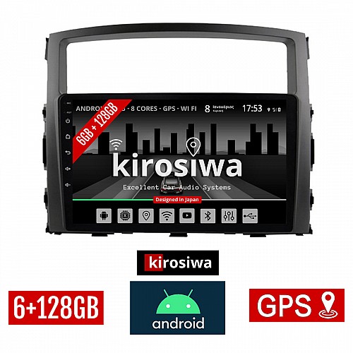 KIROSIWA 6+128GB MITSUBISHI PAJERO (2006 - 2013) Android οθόνη αυτοκίνητου 6GB με GPS WI-FI (ηχοσύστημα αφής 9" ιντσών OEM Youtube Playstore MP3 USB Radio Bluetooth Mirrorlink DSP Apple Carplay Android Auto 4G SIM card 4x60W, AUX) KR-77162