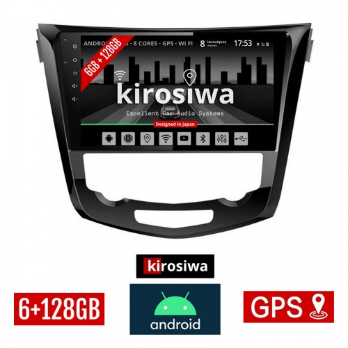 KIROSIWA 6+128GB NISSAN QASHQAI (μετά το 2014) Android οθόνη αυτοκίνητου 6GB με GPS WI-FI (ηχοσύστημα αφής 10" ιντσών OEM Youtube Playstore MP3 USB Radio Bluetooth Mirrorlink DSP Apple Carplay Android Auto 4G SIM card 4x60W, AUX) KR-77174