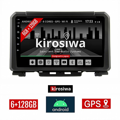 KIROSIWA 6+128GB SUZUKI JIMNY (μετά το 2018) Android οθόνη αυτοκίνητου 6GB με GPS WI-FI (ηχοσύστημα αφής 9" ιντσών OEM Youtube Playstore MP3 USB Radio Bluetooth Mirrorlink DSP Apple Carplay Android Auto 4G SIM card AUX, 4x60W) KR-77210