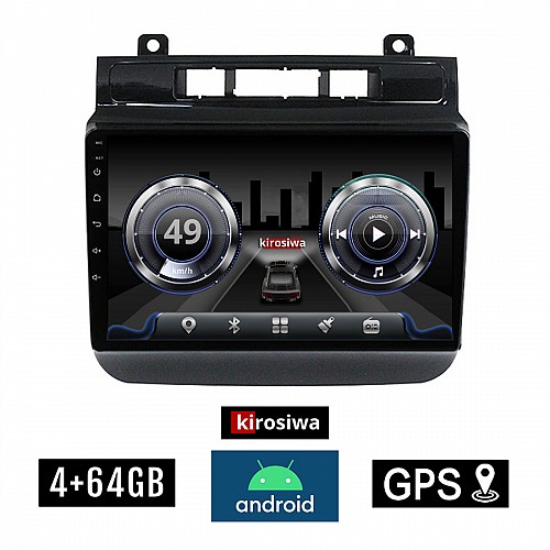 KIROSIWA 4+64GB Volkswagen TOUAREG (μετά το 2012) Android οθόνη αυτοκίνητου 4GB με GPS WI-FI (VW ηχοσύστημα αφής 9" ιντσών OEM Youtube Playstore MP3 USB Radio Bluetooth Mirrorlink  DSP 4x60W Apple Carplay Android Auto 4G SIM card) RX-9288