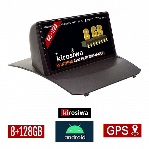 KIROSIWA 8GB + 128GB FORD FIESTA (2010 - 2018) Android οθόνη αυτοκίνητου με GPS WI-FI (ηχοσύστημα αφής 9" ιντσών OEM Youtube Playstore MP3 USB Radio Bluetooth Mirrorlink DSP Apple Carplay Android Auto 4G Sim Card 4x60W, AUX) RX-9330