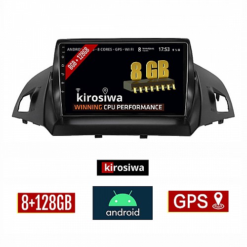 KIROSIWA 8GB + 128GB FORD C-MAX (μετά το 2011) Android οθόνη αυτοκίνητου με GPS WI-FI (ηχοσύστημα αφής 9" ιντσών OEM Youtube Playstore MP3 USB Radio Bluetooth Mirrorlink DSP Apple Carplay Android Auto 4G Sim Card 4x60W, AUX) RX-9334