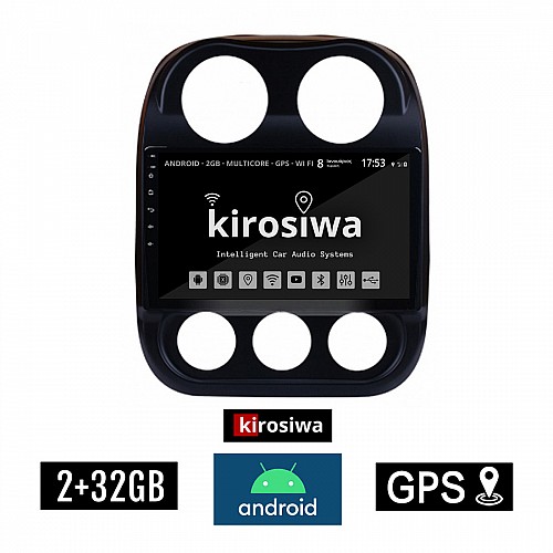 KIROSIWA 2+32GB JEEP COMPASS (2009 - 2016) Android οθόνη αυτοκίνητου 2GB με GPS WI-FI (ηχοσύστημα αφής 10" ιντσών OEM Youtube Playstore MP3 USB Radio Bluetooth Mirrorlink εργοστασιακή, 4x60W, AUX) RX-9375