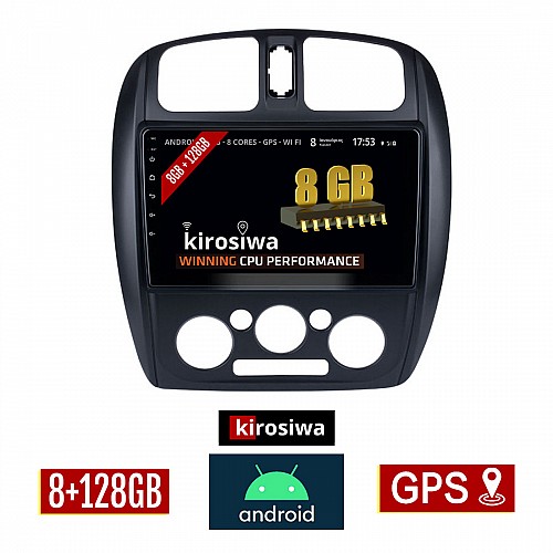 KIROSIWA 8GB + 128GB MAZDA 323 (1998 - 2004) Android οθόνη αυτοκίνητου με GPS WI-FI (ηχοσύστημα αφής 9" ιντσών OEM Youtube Playstore MP3 USB Radio Bluetooth Mirrorlink DSP Apple Carplay Android Auto 4G Sim Card 4x60W, AUX) RX-9418