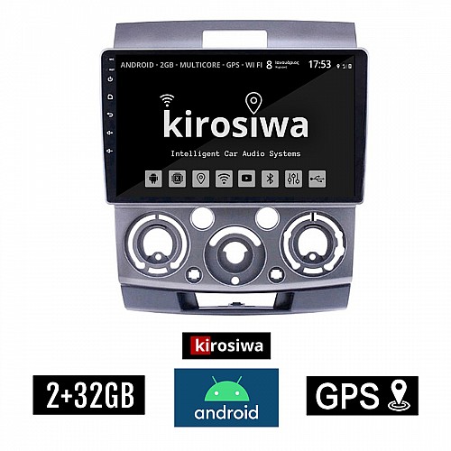 KIROSIWA 2+32GB MAZDA BT-50 (2006 - 2011) Android οθόνη αυτοκίνητου 2GB με GPS WI-FI (ηχοσύστημα αφής 9" ιντσών OEM Youtube Playstore MP3 USB Radio Bluetooth Mirrorlink εργοστασιακή, 4x60W, AUX) RX-9423