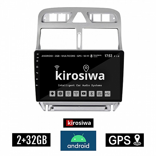 KIROSIWA 2+32GB PEUGEOT 307 (2002 - 2013) Android οθόνη αυτοκίνητου 2GB με GPS WI-FI (ηχοσύστημα αφής 9" ιντσών OEM Youtube Playstore MP3 USB Radio Bluetooth Mirrorlink εργοστασιακή, 4x60W, AUX) RX-9496