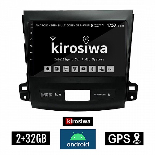 KIROSIWA 2+32GB PEUGEOT 4007 (2006-2012) Android οθόνη αυτοκίνητου 2GB με GPS WI-FI (ηχοσύστημα αφής 9" ιντσών OEM Youtube Playstore MP3 USB Radio Bluetooth Mirrorlink εργοστασιακή, 4x60W, AUX) RX-9508