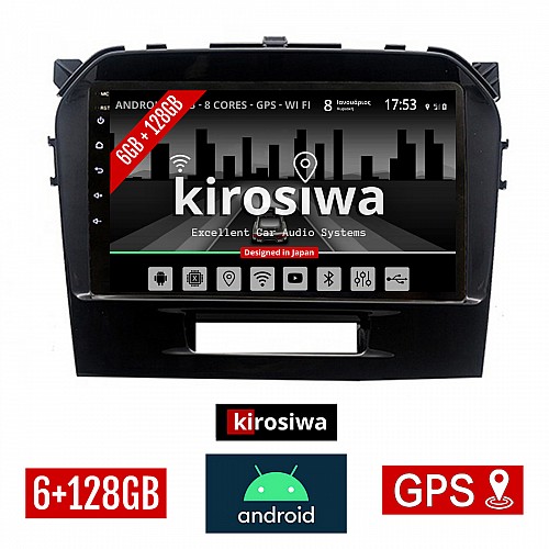 KIROSIWA 6+128GB SUZUKI GRAND VITARA (μετά το 2016) Android οθόνη αυτοκίνητου 6GB με GPS WI-FI (ηχοσύστημα αφής 9" ιντσών OEM Youtube Playstore MP3 USB Radio Bluetooth Mirrorlink DSP Apple Carplay Android Auto 4G SIM card AUX, 4x60W) RX-9555