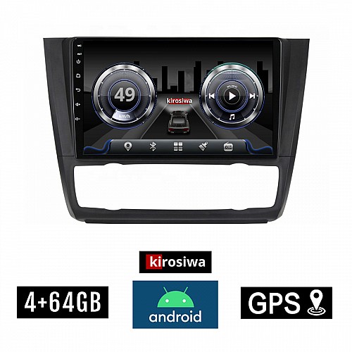 KIROSIWA 4+64GB BMW E81 (E82, E87, E88) 2004 - 2013 Android οθόνη αυτοκίνητου 4GB με GPS WI-FI E81 ηχοσύστημα αφής 9" ιντσών OEM Youtube Playstore MP3 USB Radio Bluetooth Mirrorlink  DSP 4x60W Apple Carplay Android Auto 4G SIM card) RX-9652