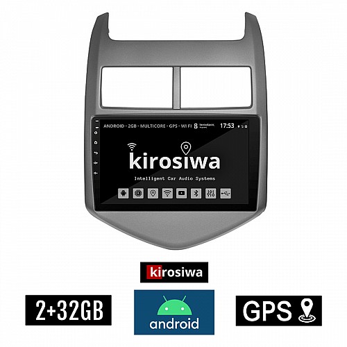 KIROSIWA 2+32GB CHEVROLET AVEO (μετά το 2011) Android οθόνη αυτοκίνητου 2GB με GPS WI-FI (ηχοσύστημα αφής 9" ιντσών OEM Youtube Playstore MP3 USB Radio Bluetooth Mirrorlink εργοστασιακή, 4x60W, AUX) RX-9688