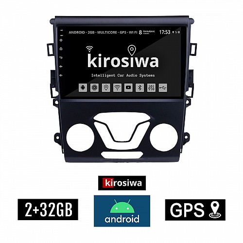 KIROSIWA 2+32GB FORD MONDEO (μετά το 2013) Android οθόνη αυτοκίνητου 2GB με GPS WI-FI (ηχοσύστημα αφής 9" ιντσών OEM Youtube Playstore MP3 USB Radio Bluetooth Mirrorlink εργοστασιακή, 4x60W, AUX) FE-1318