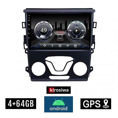 KIROSIWA 4+64GB FORD MONDEO (μετά το 2013) Android οθόνη αυτοκίνητου 4GB με GPS WI-FI (ηχοσύστημα αφής 9" ιντσών OEM Youtube Playstore MP3 USB Radio Bluetooth Mirrorlink  DSP 4x60W Apple Carplay Android Auto 4G SIM card) FE-1319