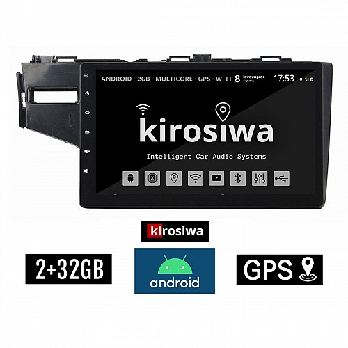 KIROSIWA 2+32GB HONDA JAZZ (μετά το 2013) Android οθόνη αυτοκίνητου 2GB με GPS WI-FI (ηχοσύστημα αφής 10" ιντσών OEM Youtube Playstore MP3 USB Radio Bluetooth Mirrorlink εργοστασιακή, 4x60W, AUX) FE-1342
