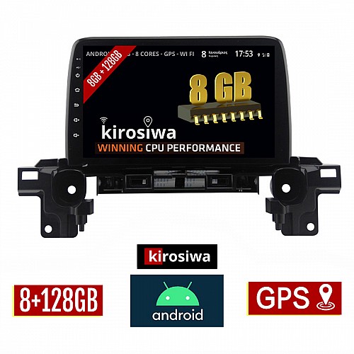 KIROSIWA 8GB + 128GB MAZDA CX-5 (μετά το 2017) Android οθόνη αυτοκίνητου με GPS WI-FI (ηχοσύστημα αφής 9" ιντσών OEM Youtube Playstore MP3 USB Radio Bluetooth Mirrorlink DSP Apple Carplay Android Auto 4G Sim Card 4x60W, AUX) FE-1345