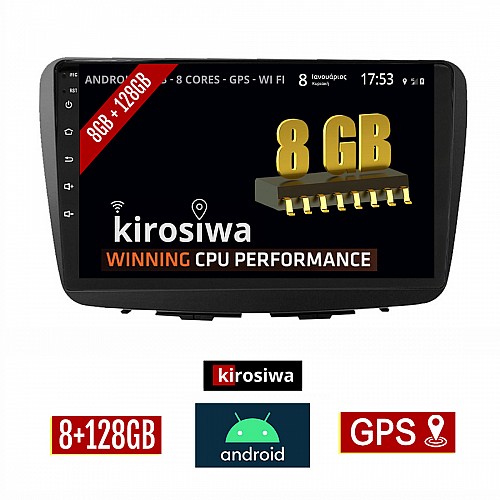 KIROSIWA 8GB + 128GB SUZUKI BALENO (μετά το 2016) Android οθόνη αυτοκίνητου με GPS WI-FI (ηχοσύστημα αφής 9" ιντσών OEM Youtube Playstore MP3 USB Radio Bluetooth Mirrorlink DSP Apple Carplay Android Auto 4G Sim Card 4x60W, AUX) KLS-7796