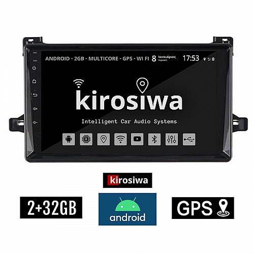 KIROSIWA 2+32GB TOYOTA PRIUS (μετά το 2016) Android οθόνη αυτοκίνητου 2GB με GPS WI-FI (ηχοσύστημα αφής 9" ιντσών OEM Youtube Playstore MP3 USB Radio Bluetooth Mirrorlink εργοστασιακή, 4x60W, AUX) KLS-7821