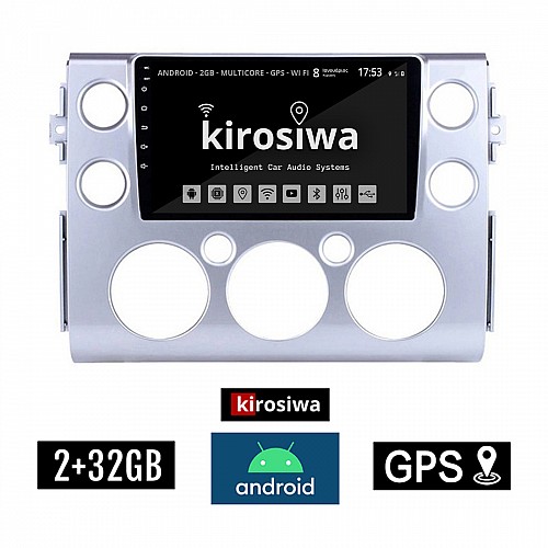KIROSIWA 2+32GB TOYOTA FJ CRUISER (2007 - 2013) Android οθόνη αυτοκίνητου 2GB με GPS WI-FI (ηχοσύστημα αφής 9" ιντσών OEM Youtube Playstore MP3 USB Radio Bluetooth Mirrorlink εργοστασιακή, 4x60W, AUX) KLS-7829