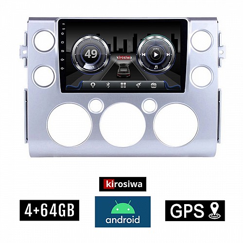 KIROSIWA 4+64GB TOYOTA FJ CRUISER (2007 - 2013) Android οθόνη αυτοκίνητου 4GB με GPS WI-FI (ηχοσύστημα αφής 9" ιντσών OEM Youtube Playstore MP3 USB Radio Bluetooth Mirrorlink  DSP 4x60W Apple Carplay Android Auto 4G SIM card) KLS-7830