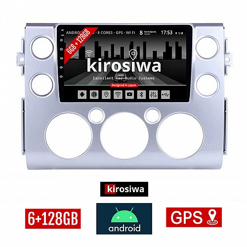 KIROSIWA 6+128GB TOYOTA FJ CRUISER (2007 - 2013) Android οθόνη αυτοκίνητου 6GB με GPS WI-FI (ηχοσύστημα αφής 9" ιντσών OEM Youtube Playstore MP3 USB Radio Bluetooth Mirrorlink DSP Apple Carplay Android Auto 4G SIM card 4x60W, AUX) KLS-7831