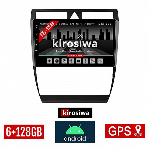 KIROSIWA 6+128GB AUDI A6 (1998-2005) Android οθόνη αυτοκίνητου 6GB με GPS WI-FI (ηχοσύστημα αφής 9" ιντσών OEM Youtube Playstore MP3 USB Radio Bluetooth Mirrorlink DSP Apple Carplay Android Auto 4G SIM card 4x60W) KLS-7919