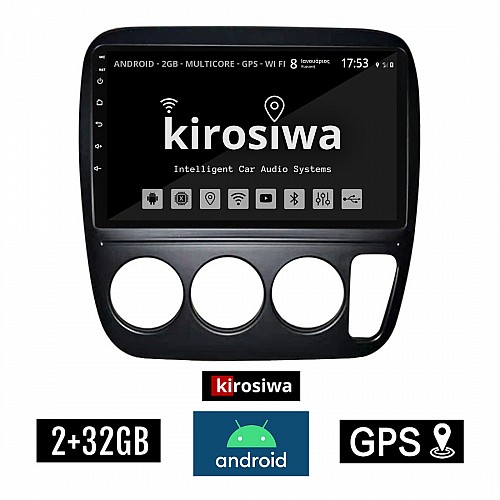 KIROSIWA 2+32GB HONDA CRV (1996-2006) A/C Android οθόνη αυτοκίνητου 2GB με GPS WI-FI (ηχοσύστημα αφής 9" ιντσών OEM Youtube Playstore MP3 USB Radio Bluetooth Mirrorlink εργοστασιακή, 4x60W, AUX) KLS-7961