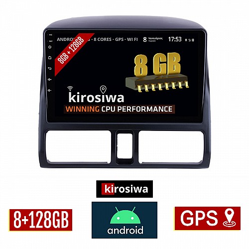 KIROSIWA 8GB + 128GB HONDA CRV (1996 - 2006) CLIMA Android οθόνη αυτοκίνητου με GPS WI-FI (ηχοσύστημα αφής 9" ιντσών OEM Youtube Playstore MP3 USB Radio Bluetooth Mirrorlink DSP Apple Carplay Android Auto 4G Sim Card 4x60W, AUX) KLS-7967