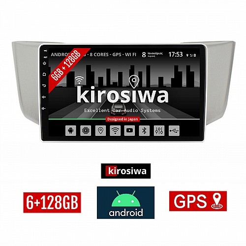 KIROSIWA 6+128GB LEXUS RX 300 - 400 (2003 - 2008) Android οθόνη αυτοκίνητου 6GB με GPS WI-FI (ηχοσύστημα αφής 9" ιντσών OEM Youtube Playstore MP3 USB Radio Bluetooth Mirrorlink DSP Apple Carplay Android Auto 4G SIM card 4x60W, AUX) KLS-8003