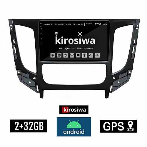 KIROSIWA 2+32GB MITSUBISHI L200 (2015-2019) CLIMA  Android οθόνη αυτοκίνητου 2GB με GPS WI-FI (ηχοσύστημα αφής 9" ιντσών OEM Youtube Playstore MP3 USB Radio Bluetooth Mirrorlink εργοστασιακή, 4x60W, AUX) KLS-8014