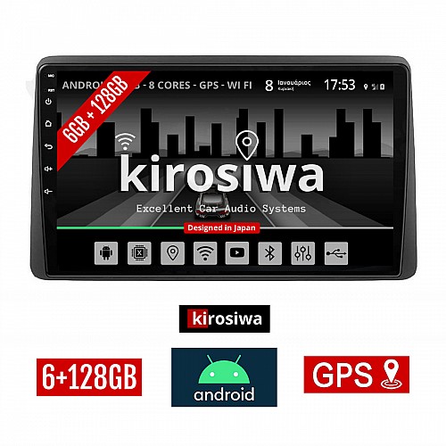 KIROSIWA 6+128GB TOYOTA YARIS (μετά το 2020) Android οθόνη αυτοκίνητου 6GB με GPS WI-FI (ηχοσύστημα αφής 9" ιντσών OEM Youtube Playstore MP3 USB Radio Bluetooth Mirrorlink DSP Apple Carplay Android Auto 4G SIM card 4x60W) KLS-8063