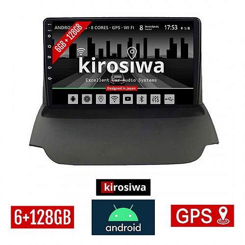 KIROSIWA 6+128GB FORD ECOSPORT (2012 - 2018) Android οθόνη αυτοκίνητου 6GB με GPS WI-FI (ηχοσύστημα αφής 9" ιντσών OEM Youtube Playstore MP3 USB Radio Bluetooth Mirrorlink DSP Apple Carplay Android Auto 4G SIM card 4x60W, AUX) RS-526