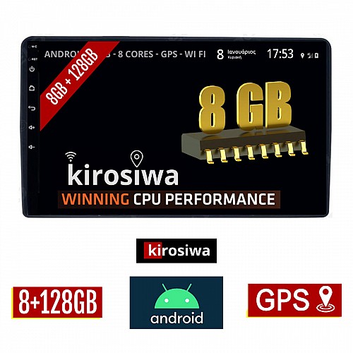 KIROSIWA 8GB + 128GB MITSUBISHI OUTLANDER (2001 - 2005) Android οθόνη αυτοκίνητου με GPS WI-FI (ηχοσύστημα αφής 9" ιντσών OEM Youtube Playstore MP3 USB Radio Bluetooth Mirrorlink DSP Apple Carplay Android Auto 4G Sim Card 4x60W, AUX) BR-1511