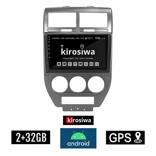 KIROSIWA 2+32GB JEEP COMPASS (2009 - 2016) Android οθόνη αυτοκίνητου 2GB με GPS WI-FI (ηχοσύστημα αφής 10" ιντσών OEM Youtube Playstore MP3 USB Radio Bluetooth Mirrorlink 4x60W εργοστασιακού τύπου) BR-1519