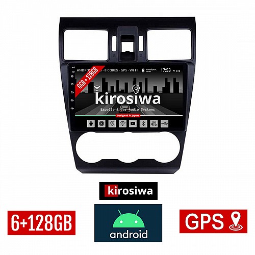 KIROSIWA 6+128GB SUBARU FORESTER (μετά το 2013) Android οθόνη αυτοκίνητου 6GB με GPS WI-FI (ηχοσύστημα αφής 9" ιντσών OEM Youtube Playstore MP3 USB Radio Bluetooth Mirrorlink DSP Apple Carplay Android Auto 4G SIM card 4x60W, AUX) RX-9531