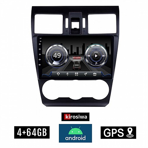 KIROSIWA 4+64GB SUBARU IMPREZA (μετά το 2013) Android οθόνη αυτοκίνητου 4GB με GPS WI-FI (ηχοσύστημα αφής 9" ιντσών OEM Youtube Playstore MP3 USB Radio Bluetooth Mirrorlink  DSP 4x60W Apple Carplay Android Auto 4G SIM card) RX-9530