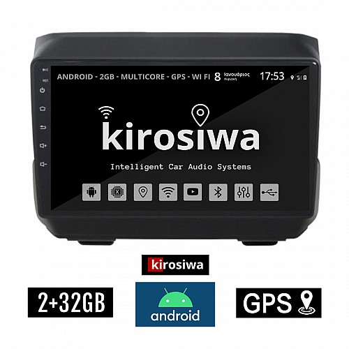 KIROSIWA 2+32GB JEEP CHEROKEE (2007 - 2014) Android οθόνη αυτοκίνητου 2GB με GPS WI-FI (ηχοσύστημα αφής 9" ιντσών OEM Youtube Playstore MP3 USB Radio Bluetooth Mirrorlink εργοστασιακή, 4x60W, AUX)