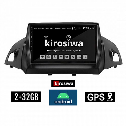 KIROSIWA 2+32GB FORD KUGA (μετά το 2013) Android οθόνη αυτοκίνητου 2GB με GPS WI-FI (ηχοσύστημα αφής 9" ιντσών OEM Youtube Playstore MP3 USB Radio Bluetooth Mirrorlink εργοστασιακή, 4x60W, AUX) DX-71297