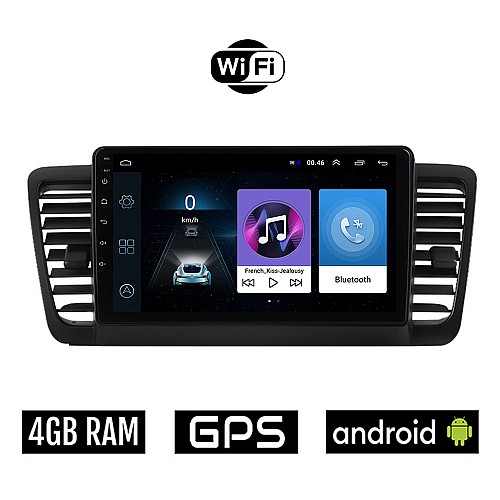SUBARU OUTBACK (2002 - 2008) Android οθόνη αυτοκίνητου 4GB με GPS WI-FI (ηχοσύστημα αφής 9" ιντσών OEM Youtube Playstore MP3 USB Radio Bluetooth Mirrorlink εργοστασιακή, 4x60W)