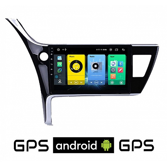 TOYOTA COROLLA (2017 - 2019) Android οθόνη αυτοκίνητου με GPS WI-FI (ηχοσύστημα αφής 10 ιντσών OEM Youtube Playstore MP3 USB Radio Bluetooth Mirrorlink εργοστασιακή, 4x60W, AUX) TO59