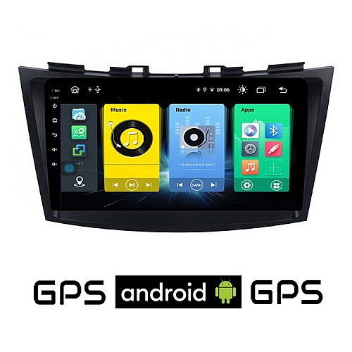 SUZUKI SWIFT (2011 - 2016) Android οθόνη αυτοκίνητου με GPS WI-FI (ηχοσύστημα αφής 9" ιντσών OEM Youtube Playstore MP3 USB Radio Bluetooth Mirrorlink εργοστασιακή, 4x60W, AUX) SUZ367